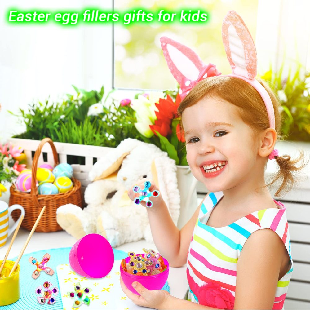 Mikulala Graduation Party Bag Fillers for Kids 24 Pack Light Up Rings Back to School Gifts LED Party Favours Glow in The Dark Party Supplies for Kids Birthday Easter Gifts Party Prizes - Image 2