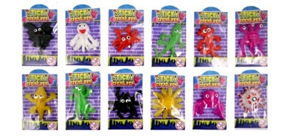 Henbrandt 24x Sticky Creatures Novelty Splat Monster Toy Sticky Fidget Toys for Kids Trick or Treat Stocking Filler Halloween Party Bag Fillers Loot Bag Lucky Dip Favours for Boys and Girls - Image 2