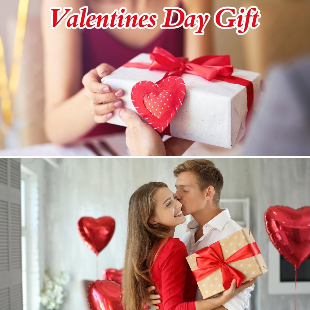 HONMOK 2 Pairs Valentine's Day Gifts for Her Him Couple Magnetic Socks Holding Hands Socks Romantic Red Lips Hand In Hand Socks Funny Love Gift Present for Boyfriend Girlfriend Women - Image 4