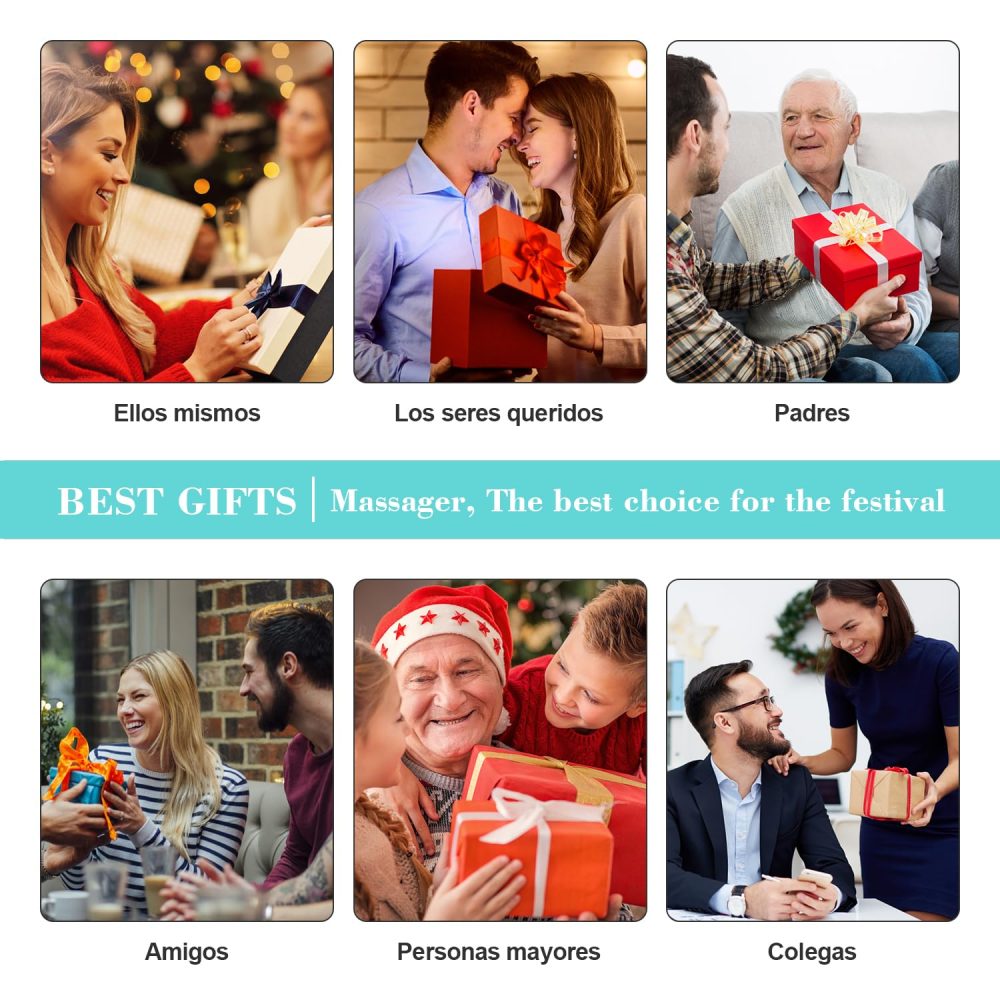Neck Massager Back Massager with Heat - Shiatsu Neck Massager Present, Gifts for Women/Men/Mom/Dad -Deeper Tissue Kneading Massage Pillow for Neck, Back, Shoulder, Leg, Foot, Body Relieve Muscle Pain - Image 3