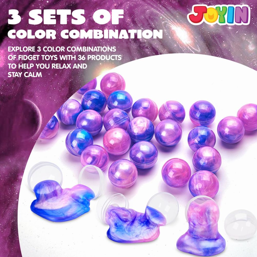 JOYIN Slime Party Favors, 24 Pack Pink Galaxy Slime Ball Party Favors - Stretchy, Non-Sticky, Mess-Free, Stress Relief, and Safe for Girls and Boys - Classroom Reward, Party Supplies - Image 7