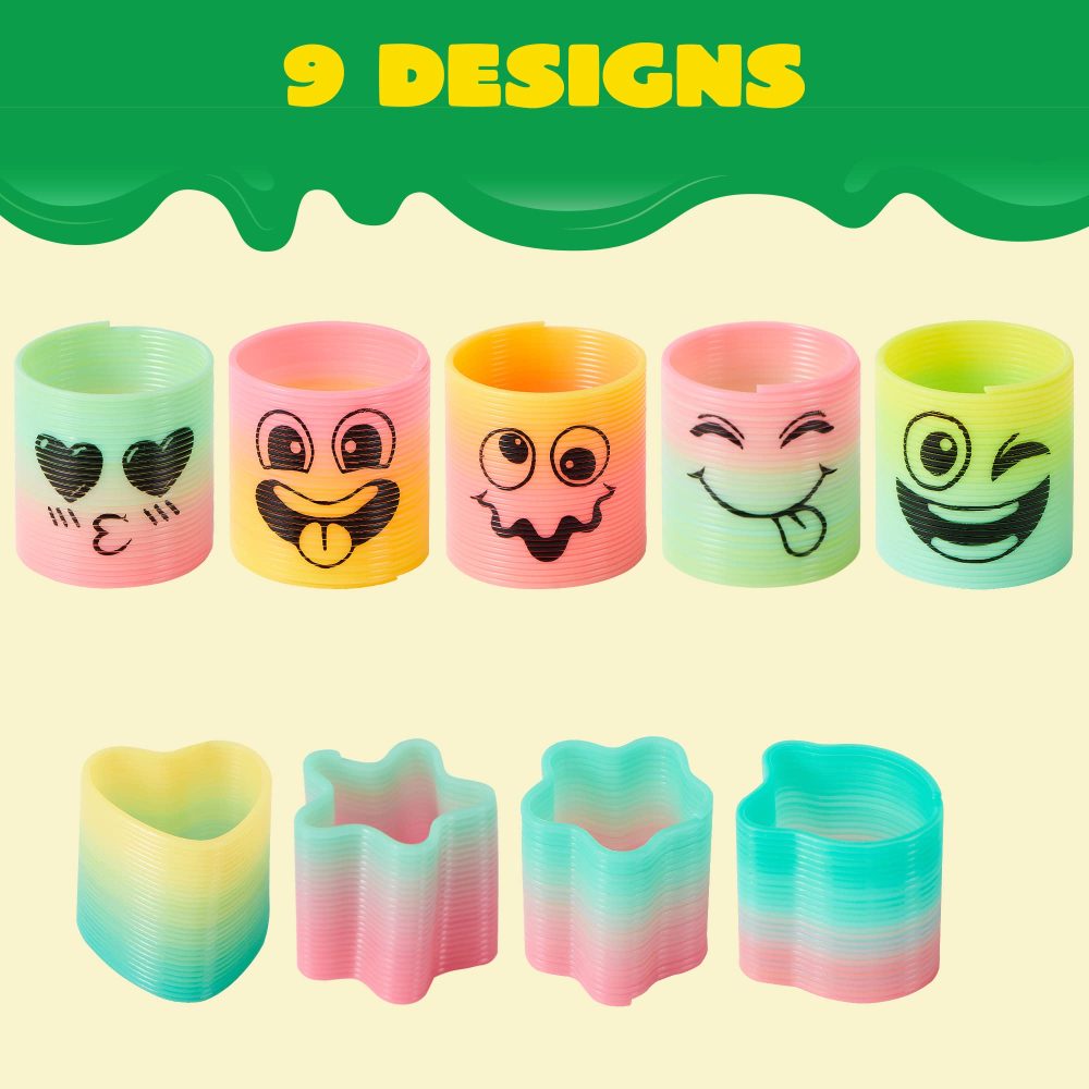 JOYIN 30 Pcs Spring Rainbow Party Bag Fillers for Kids, Mini Fidget Toys for Kids Toy, Stress Coil Mini Springs Bulk Toys for Carnival Prize Birthday Pinata Party Favours, Goodie Bag Stuffers - Image 7