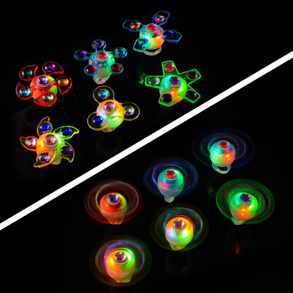 Mikulala Graduation Party Bag Fillers for Kids 24 Pack Light Up Rings Back to School Gifts LED Party Favours Glow in The Dark Party Supplies for Kids Birthday Easter Gifts Party Prizes - Image 8