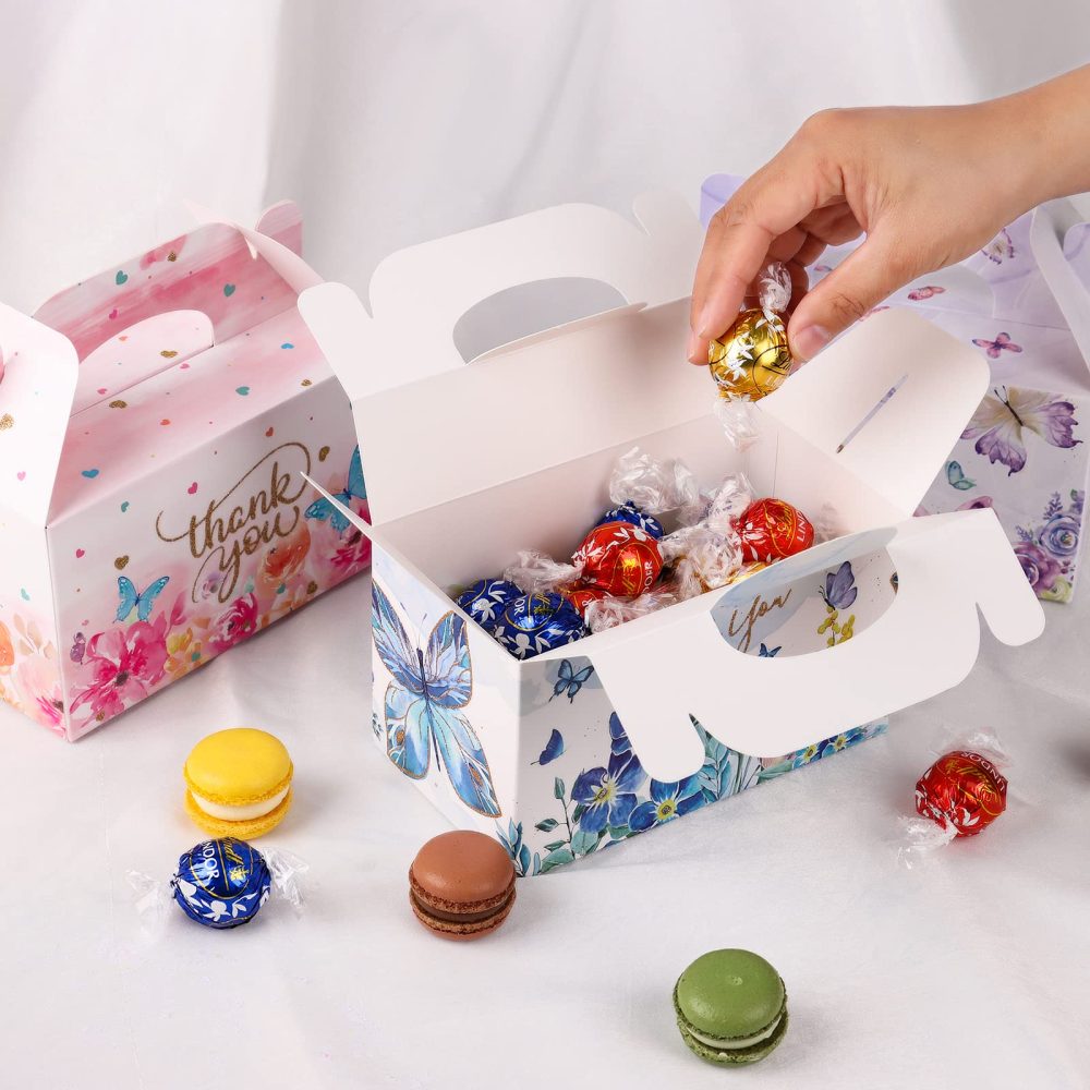 Giiffu Party Favour Treat Boxes 12PCS Party Packs Boxes for Kids Birthday, Wedding Party Favour Candy Boxes, Small Thank You boxes for Guests 16x8.9x8.9cm, Gift Boxes for Baby Shower, Bridal Shower - Image 5