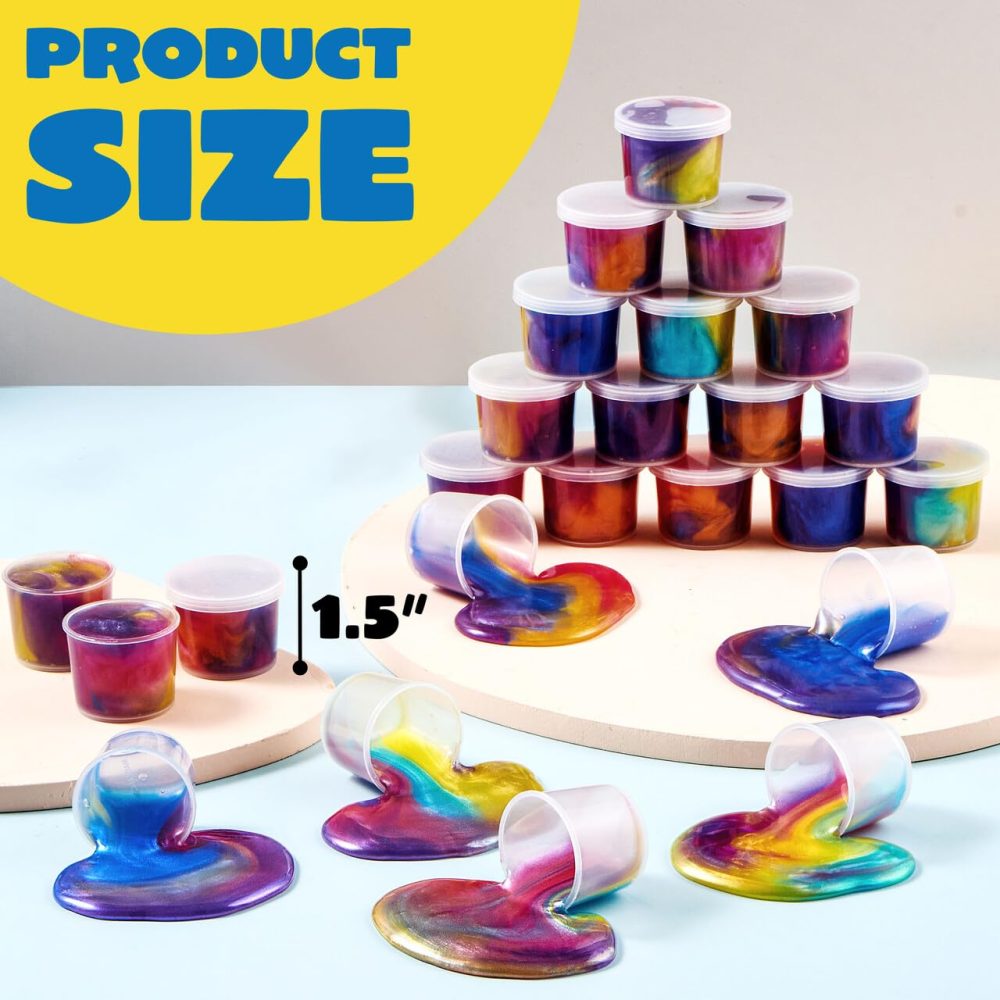 JOYIN Slime Kit Schleim, 24 Pack Galaxy Slime Cup Party Favors -Non-Sticky, Mess-Free, Stress Relief, Slime Kits for Girls and Boys-slime party bag fillers - Image 3