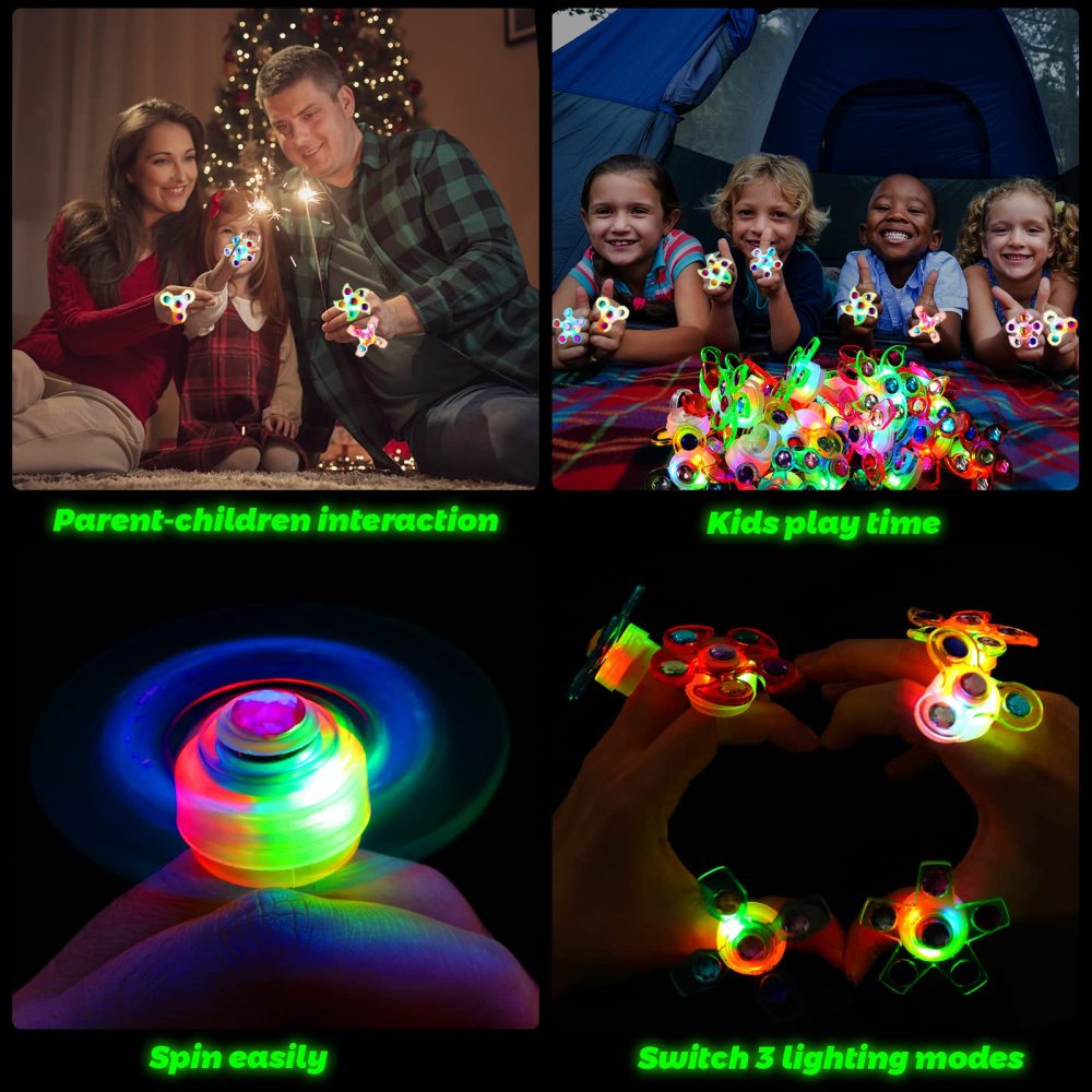 Mikulala Graduation Party Bag Fillers for Kids 24 Pack Light Up Rings Back to School Gifts LED Party Favours Glow in The Dark Party Supplies for Kids Birthday Easter Gifts Party Prizes - Image 6