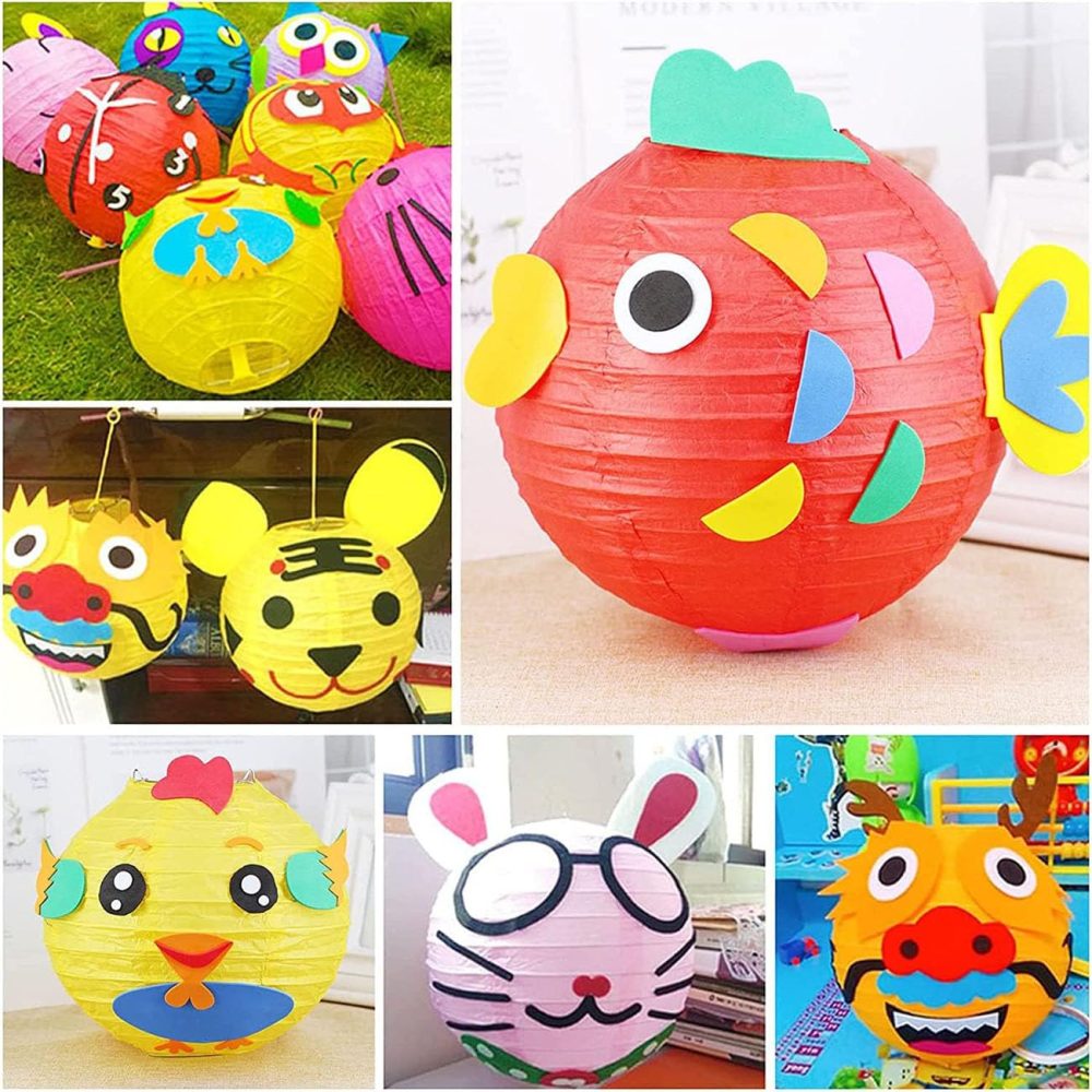 CC wonderland zone 12pcs Rainbow Hanging Paper Lanterns,Colourful Round Paper Lanterns for Birthday,Baby Shower,Wedding,Party,Home Ceiling Decoration - Image 5