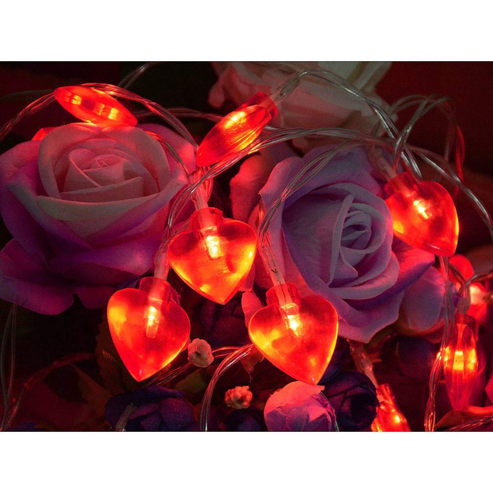 Homeleo 25ft 50 LED Heart Shaped String Lights for Valentines Day Decorations Mothers Day Party Bedroom Classroom Decorations Anniversary Decor Princess Girls Play Tent Decoration - Image 5
