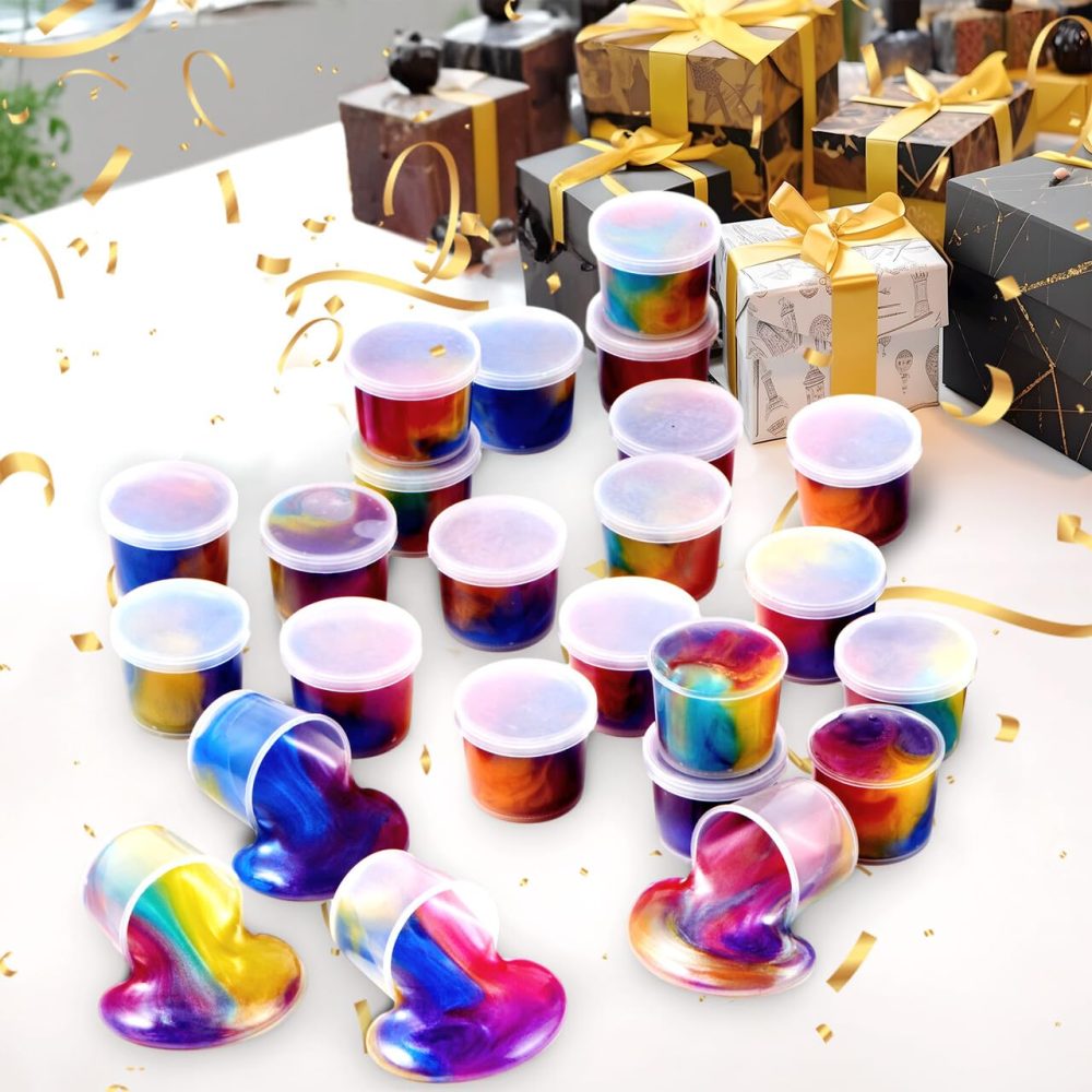 JOYIN Slime Kit Schleim, 24 Pack Galaxy Slime Cup Party Favors -Non-Sticky, Mess-Free, Stress Relief, Slime Kits for Girls and Boys-slime party bag fillers - Image 2
