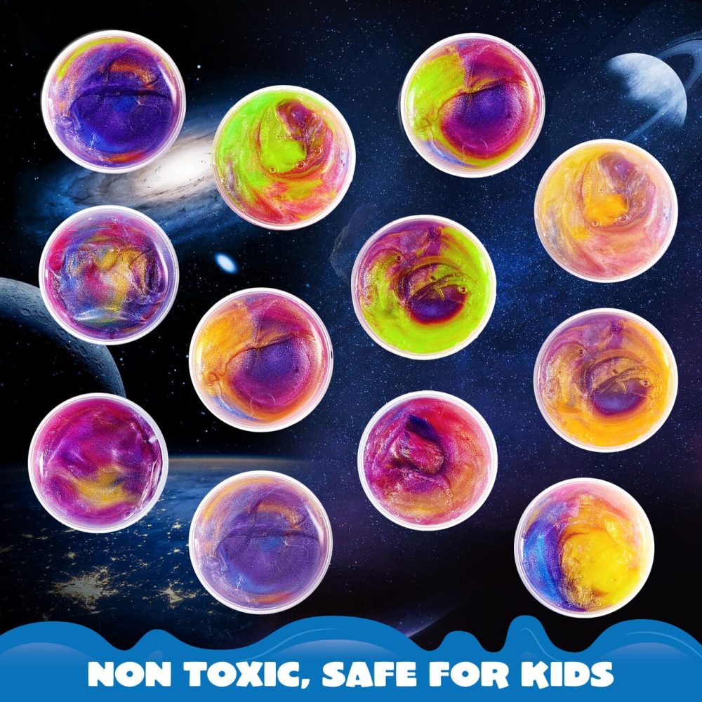 JOYIN Slime Kit Schleim, 24 Pack Galaxy Slime Cup Party Favors -Non-Sticky, Mess-Free, Stress Relief, Slime Kits for Girls and Boys-slime party bag fillers - Image 4