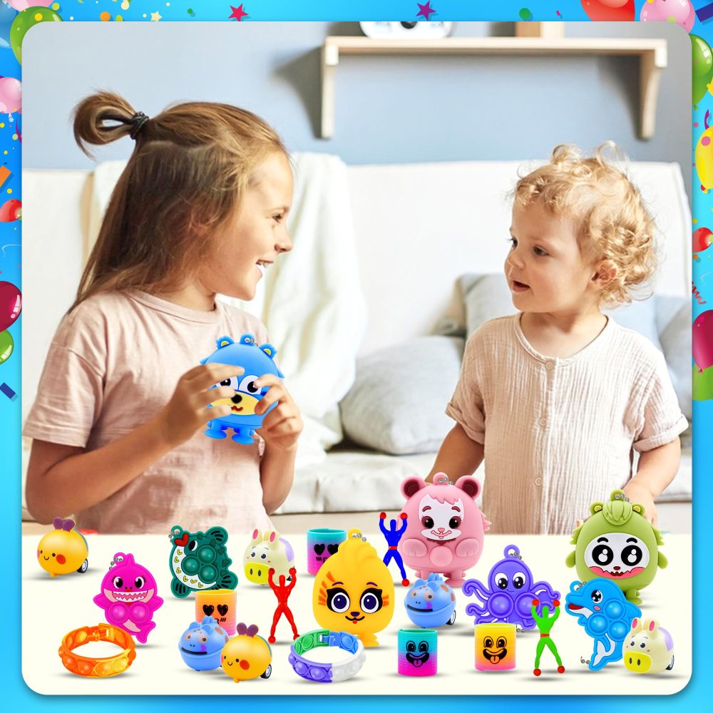 108Pcs Fidget Toys Pack Party Favors Gifts for Kids Adults Autism Sensory Toy Carnival Classroom Rewards Prizes Goodie Bag Stuffers Loot Bags Filler Toys for Valentines - Image 5