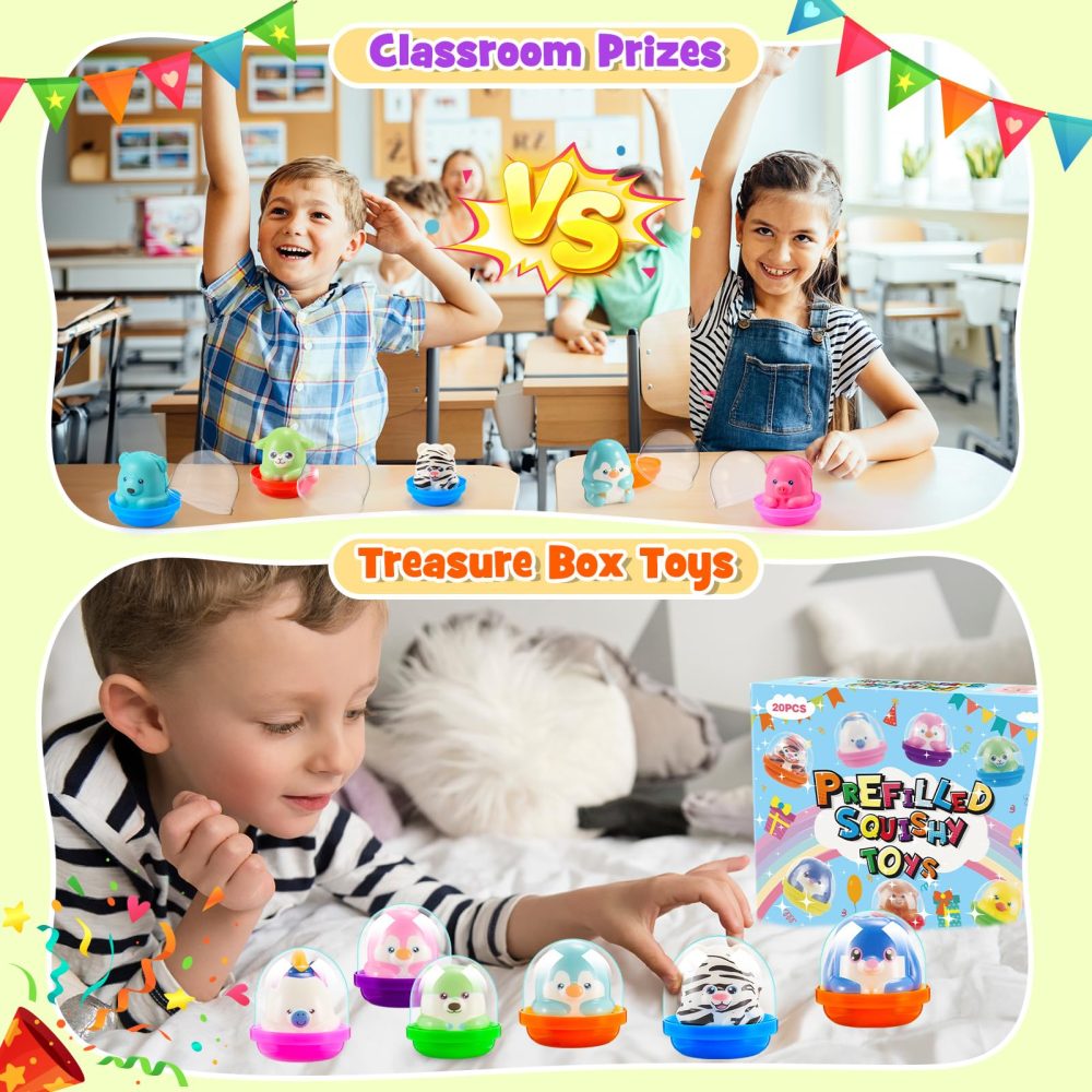 Party Bag Fillers for Kids, 20 pcs Fidget Toys for Kids Toys for 3-9 Year Old Boys Girls Toys Age 3-9 Kids' Party Favours Squishy Toys Gifts Pass the Parcel Gifts Prizes Christmas for Kids Gifts - Image 2