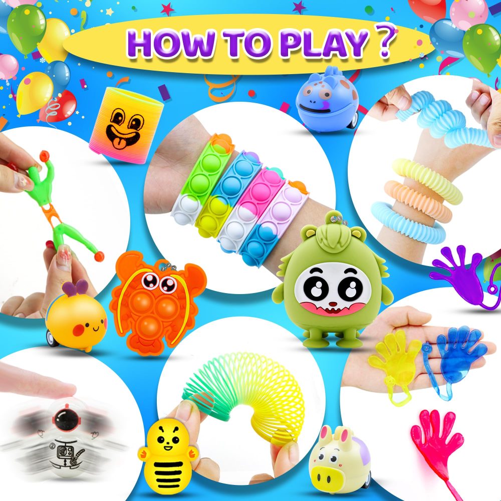 108Pcs Fidget Toys Pack Party Favors Gifts for Kids Adults Autism Sensory Toy Carnival Classroom Rewards Prizes Goodie Bag Stuffers Loot Bags Filler Toys for Valentines - Image 6