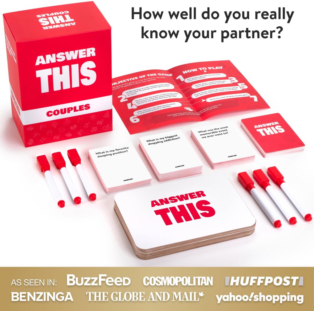 Answer This - Couples - How Well Do You Know Your Partner? - Relationship & Conversation Card Game for a Date Night or a Party - Cool Anniversary or Valentines Gift - Image 7
