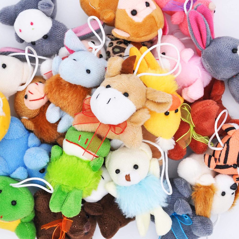 JOYIN 24 Pcs Mini Animal Plush Toys, 2.5-3”(6.4-7.6cm) Stuffed Animal Bulk for Kids, Easter Egg Filler Party Bag Fillers for Kids, Pinata Fillers, School Prizes, Christmas Stocking Fillers Kids - Image 2