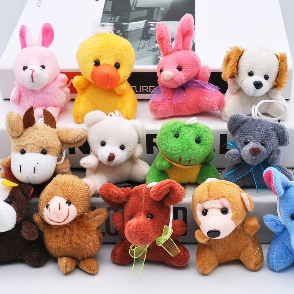 JOYIN 24 Pcs Mini Animal Plush Toys, 2.5-3”(6.4-7.6cm) Stuffed Animal Bulk for Kids, Easter Egg Filler Party Bag Fillers for Kids, Pinata Fillers, School Prizes, Christmas Stocking Fillers Kids - Image 3