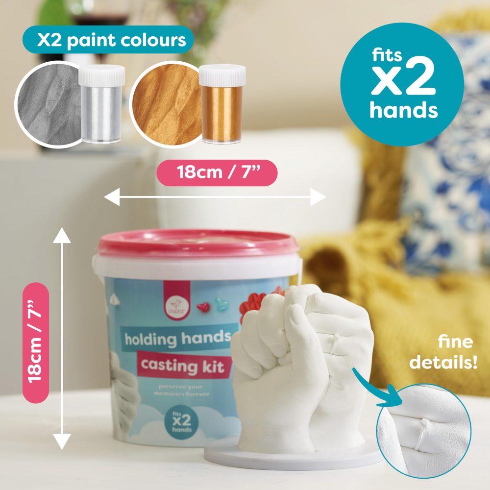 Chuckle - Holding Hand Casting Kit Couples, Hand Mold Kit with Sculpture Base & Paints, Couples Gifts for Him and Gifts for Her, Wedding, Anniversary, Gift for Wife Husband Girlfriend Boyfriend - Image 9