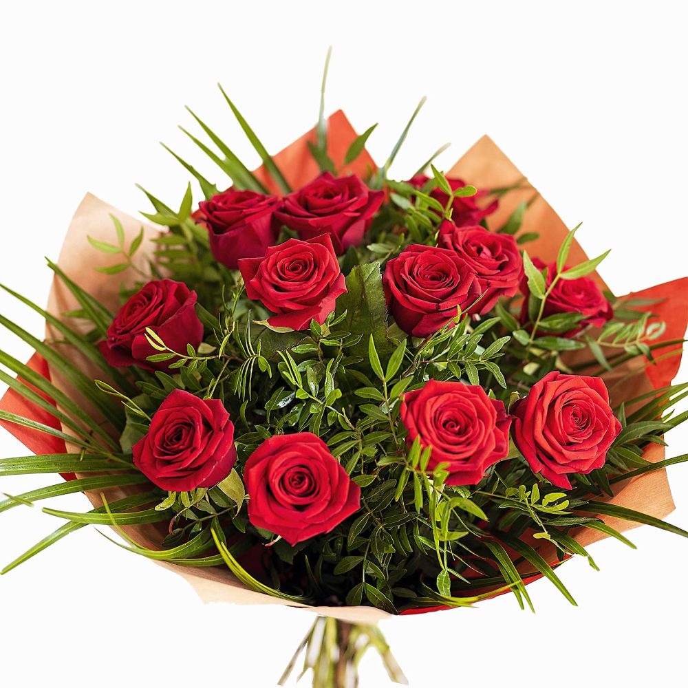 Red King Rose flowers Next Day Delivery Prime, Fresh Flowers Hand-Tied Bouquet of Beautiful Red Rose Lovely Gift, Flowers - Image 4