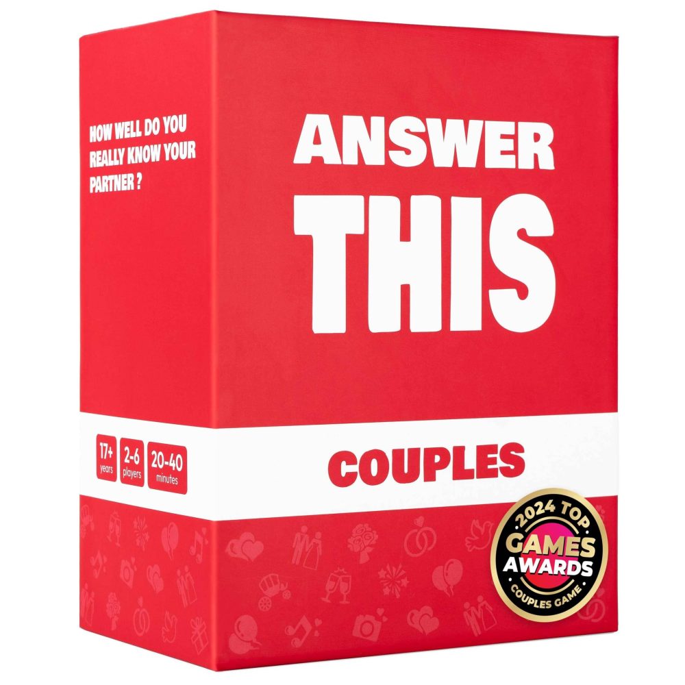 Answer This - Couples - How Well Do You Know Your Partner? - Relationship & Conversation Card Game for a Date Night or a Party - Cool Anniversary or Valentines Gift