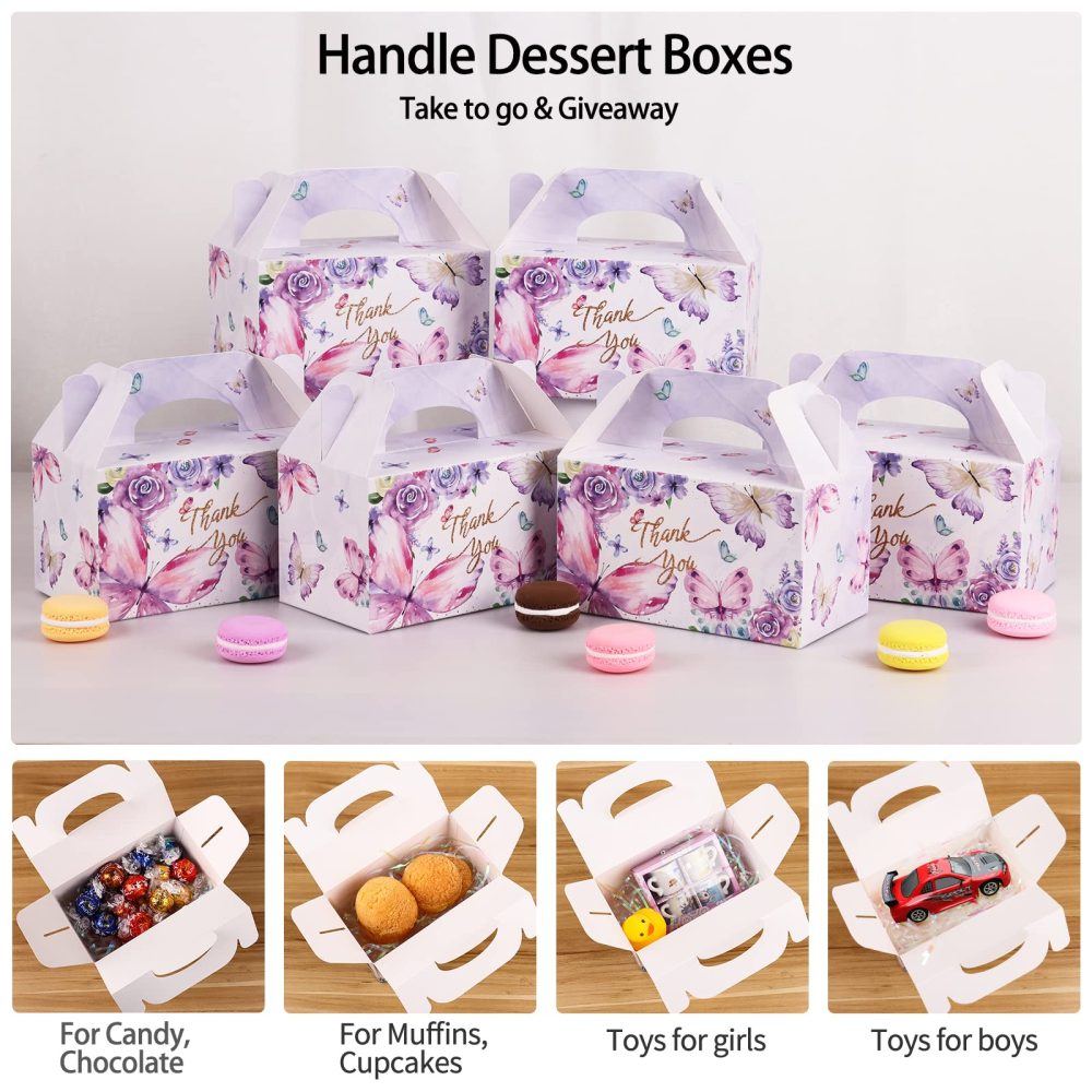 Party Favour Boxes Packs-Giiffu 12 PCS Birthday Party Boxes for Kids, Gable Party Gift Treat Box, Wedding Party Favour Boxes 16x 8.9x 8.9cm, Candy Boxes for Party, Bridal Shower, Anniverary, Birthday - Image 7