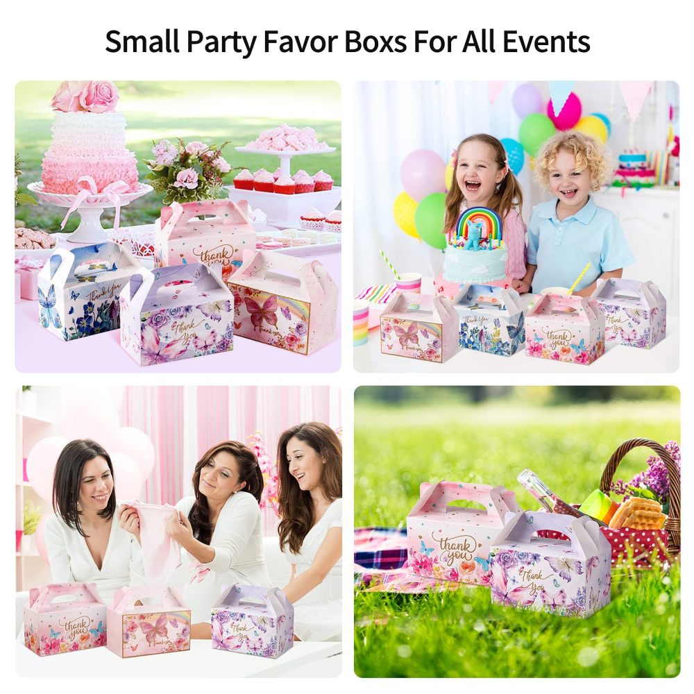 Giiffu Party Favour Treat Boxes 12PCS Party Packs Boxes for Kids Birthday, Wedding Party Favour Candy Boxes, Small Thank You boxes for Guests 16x8.9x8.9cm, Gift Boxes for Baby Shower, Bridal Shower - Image 3